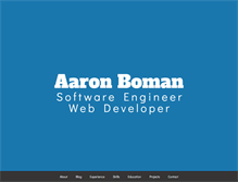 Tablet Screenshot of aaronboman.com